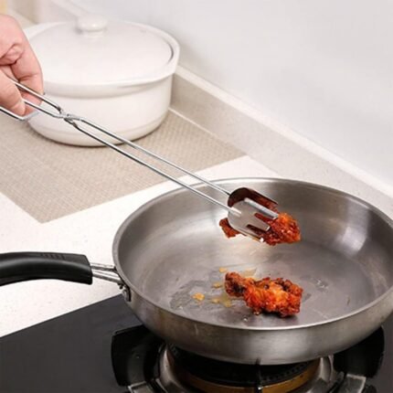 Multifunctional Kitchen Barbecue Stainless Steel Wire Food Serving Tong