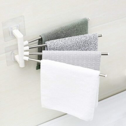 Stainless steel 4 bar towel rack