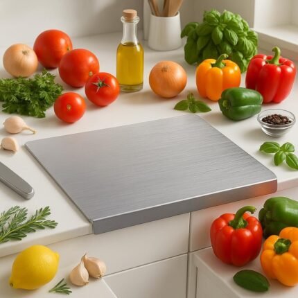 Counter Top Stainless Steel Chopping Board with Lip