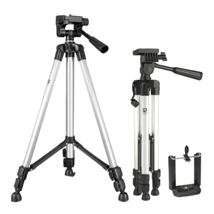 ROCKER RST-330 55-Inch Aluminium Tripod – Lightweight, Multi-Angle Video & Photo Stand with Carry Bag