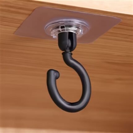 360 Degrees Transparent Hook  black 3.34 inch *2.95 inch