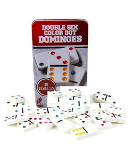Double Six Color Dot Dominoes Set  28 Piece