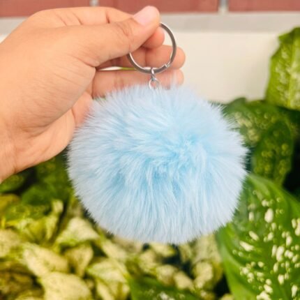 Cute Fluffy Faux Fur Pom Pom Keychain