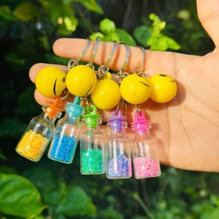 Cute Cartoon Star Bottle Keychain