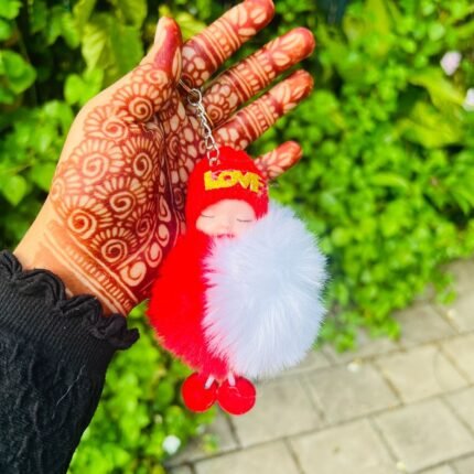Fluffy Baby Doll Keychain
