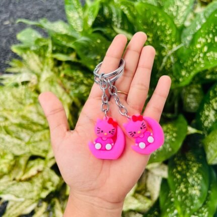 Sitting Pinky Doll Keychain 1 Pair