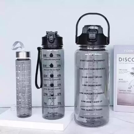 Transparent Water Bottle Set of 3
