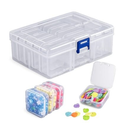 14 Pcs Transparent Jewellery Storage Box with Compartments