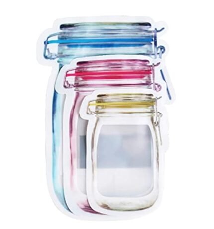 Reusable Leakproof Jar Ziplock Bag Pack of 3| 250ml,500ml,1000ml