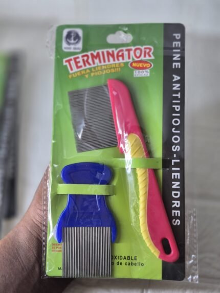 Combo pack of Terminator Stainless Steel Lice and Nit Removal Comb