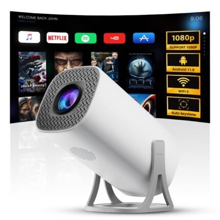 Portable Smart Mini Projector, 4K 1080P Full HD Supports Netflix