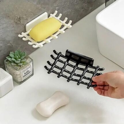 Wall Mounted Soap Holder with Small Hooks