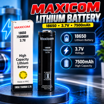 MAXICOM 18650 Lithium Battery 7500mAh 3.7V – High Capacity
