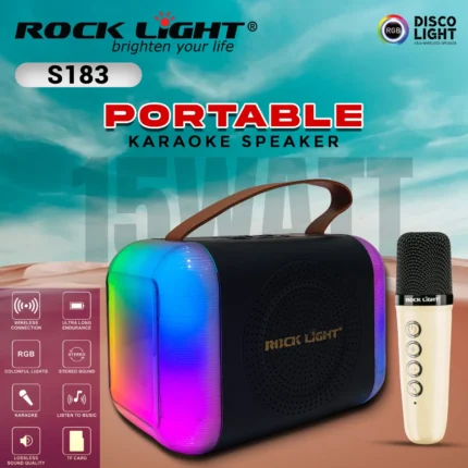 ROCK LIGHT S183 Portable Karaoke Speaker with Microphone